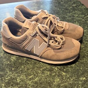 New Balance 574 Core Grey with White Men’s athletic shoes